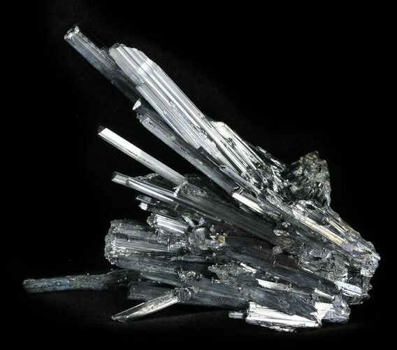 Metallic Stibnite Cluster - China #31583